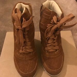 Jeffery Campbell Tan Wedge Sneakers